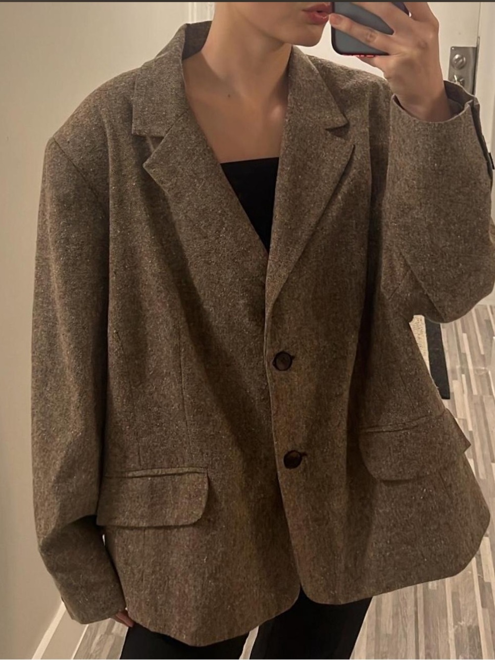 Norton McNaughton brown wool blend blazer